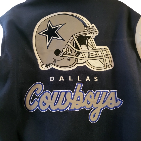 Kids NFL Varsity Jacket - Blue and White - Picture 8 of 15